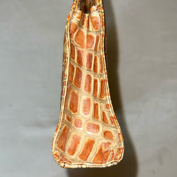 Clarita Accessories Handmade Alligator Skin Leather Two-Tone Bag - Picture 4 of 11